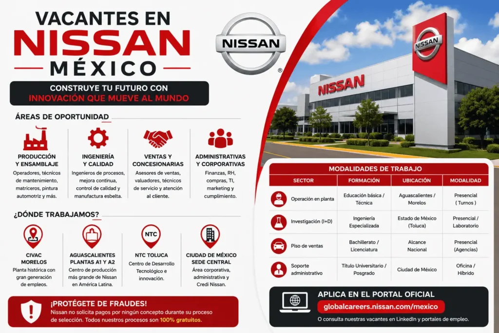 Convocatorias en Nissan México 2026